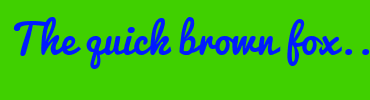 Image with Font Color 001BFF and Background Color 40D000